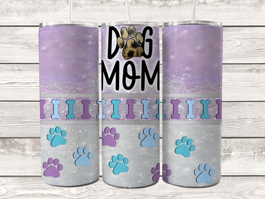 Dog Mom Purple 20oz Tumbler