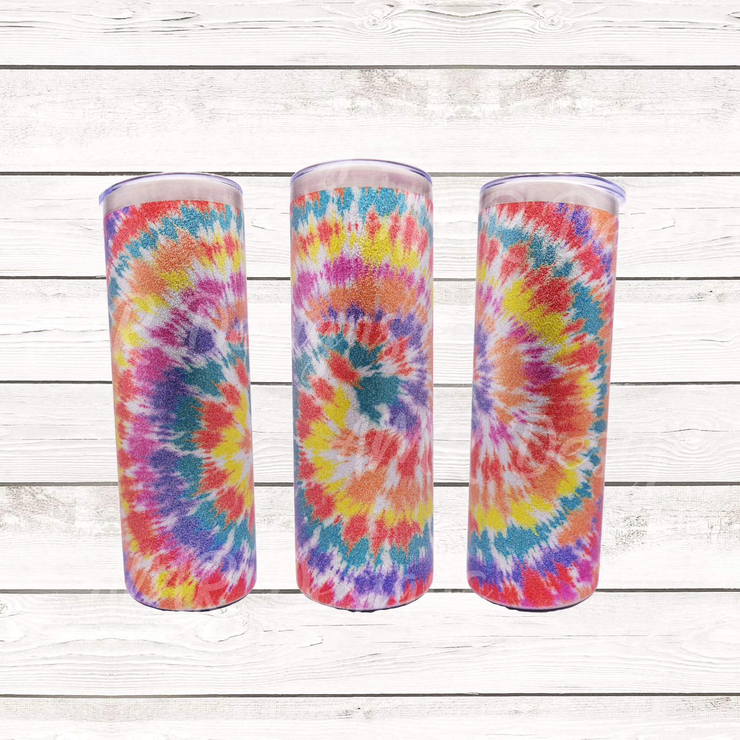 Glitter Tie Dye Rough Texture 20oz Tumbler
