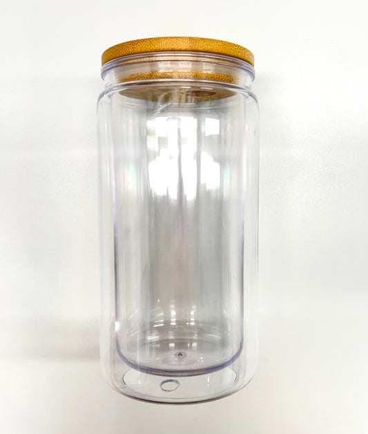 16oz Acrylic Snow Globe Tumbler