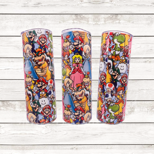 Glitter Mario 20oz Tumbler